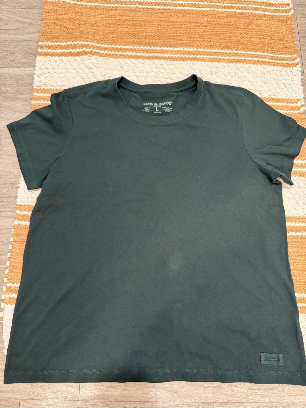 Life Is Good Women’s Forest Green Crew Tee